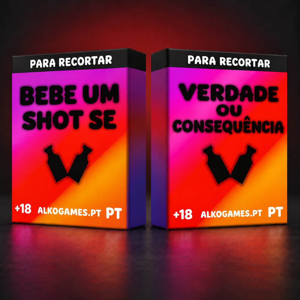 Conjunto „Verdade Ou Consequência" + „Bebe Um Shot Se" (Para Recortar)
